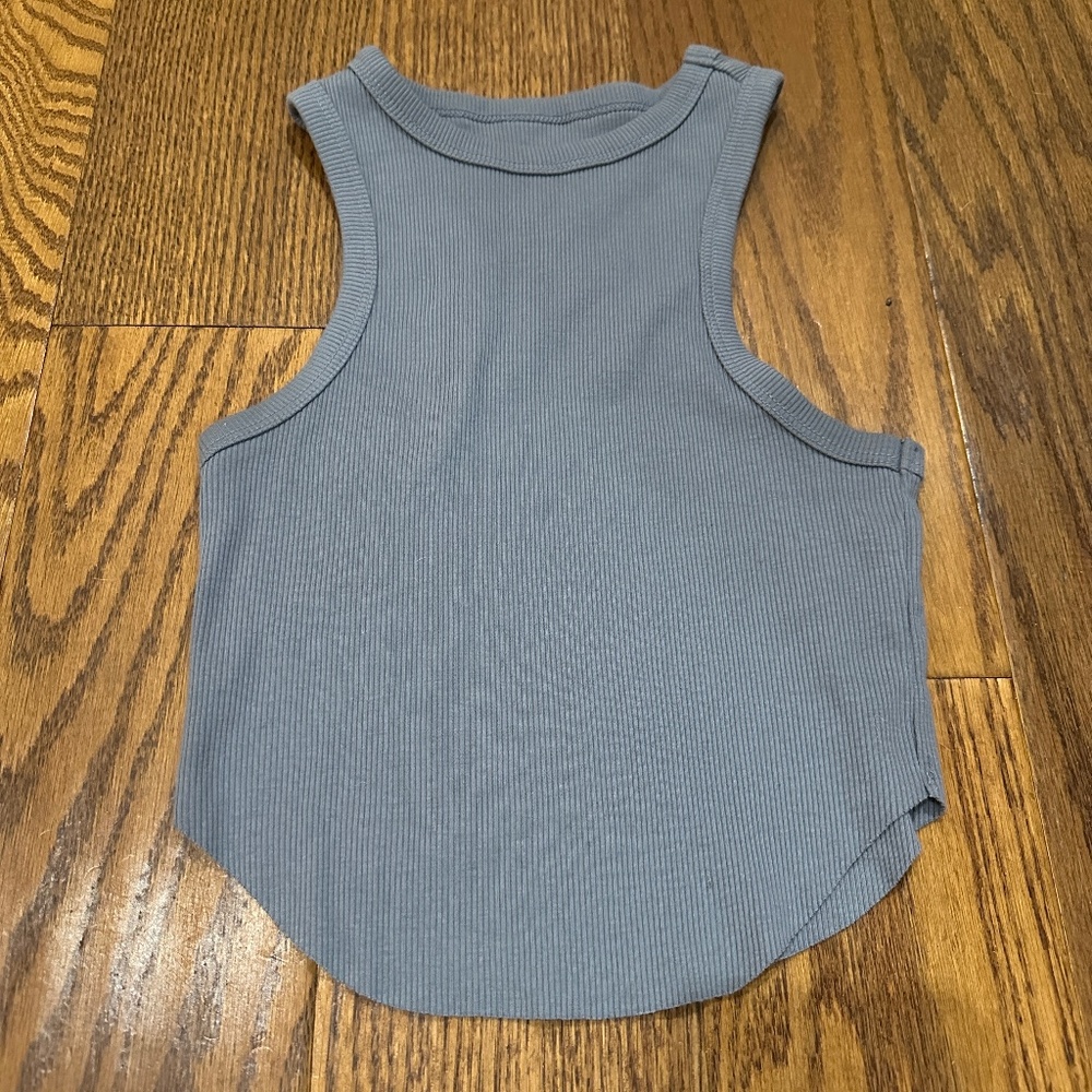 ! Wild Fable Gray Racerback Scoop Crop Tank Women Size XS